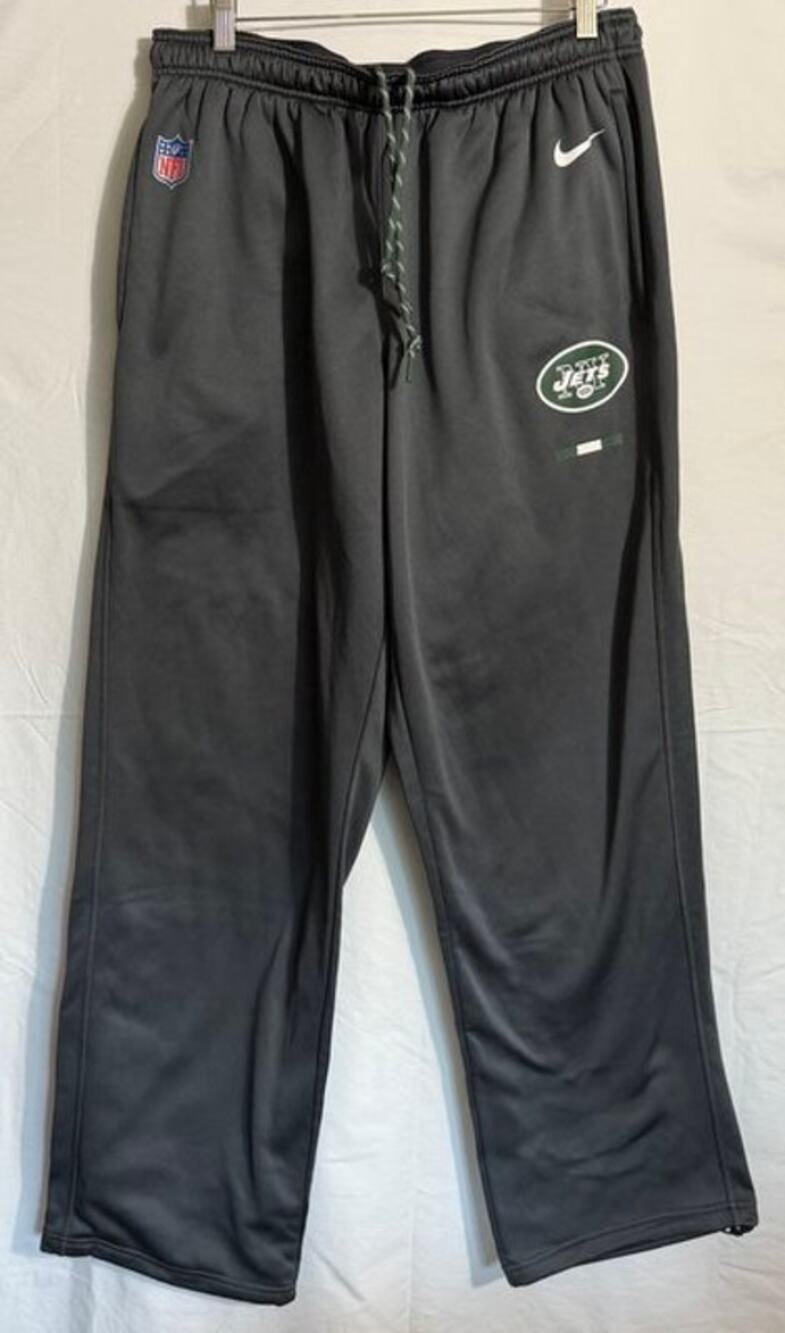 Nike On Field NFL New York Jets Sweatpants Mens Size XL Dark Grey Log Football
